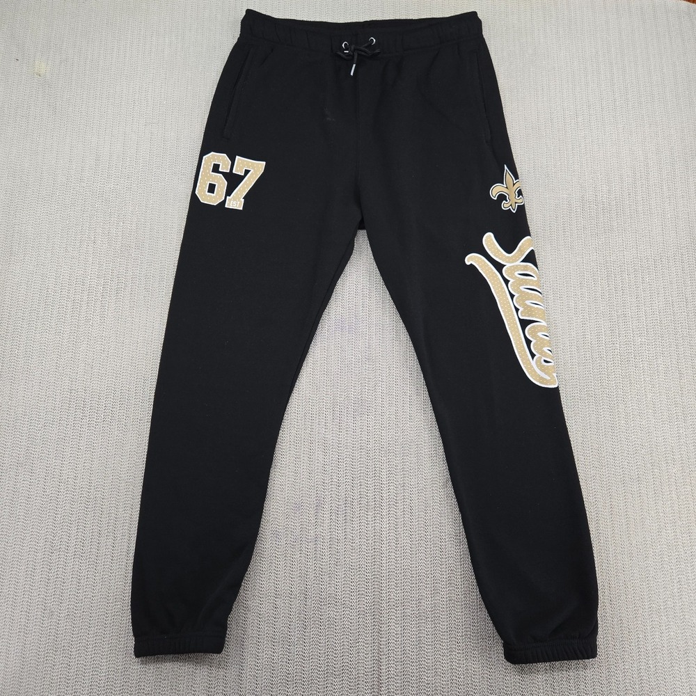 Ultra Game New Orleans Saints Sweatpants Joggers Mens Small Black NFL Football